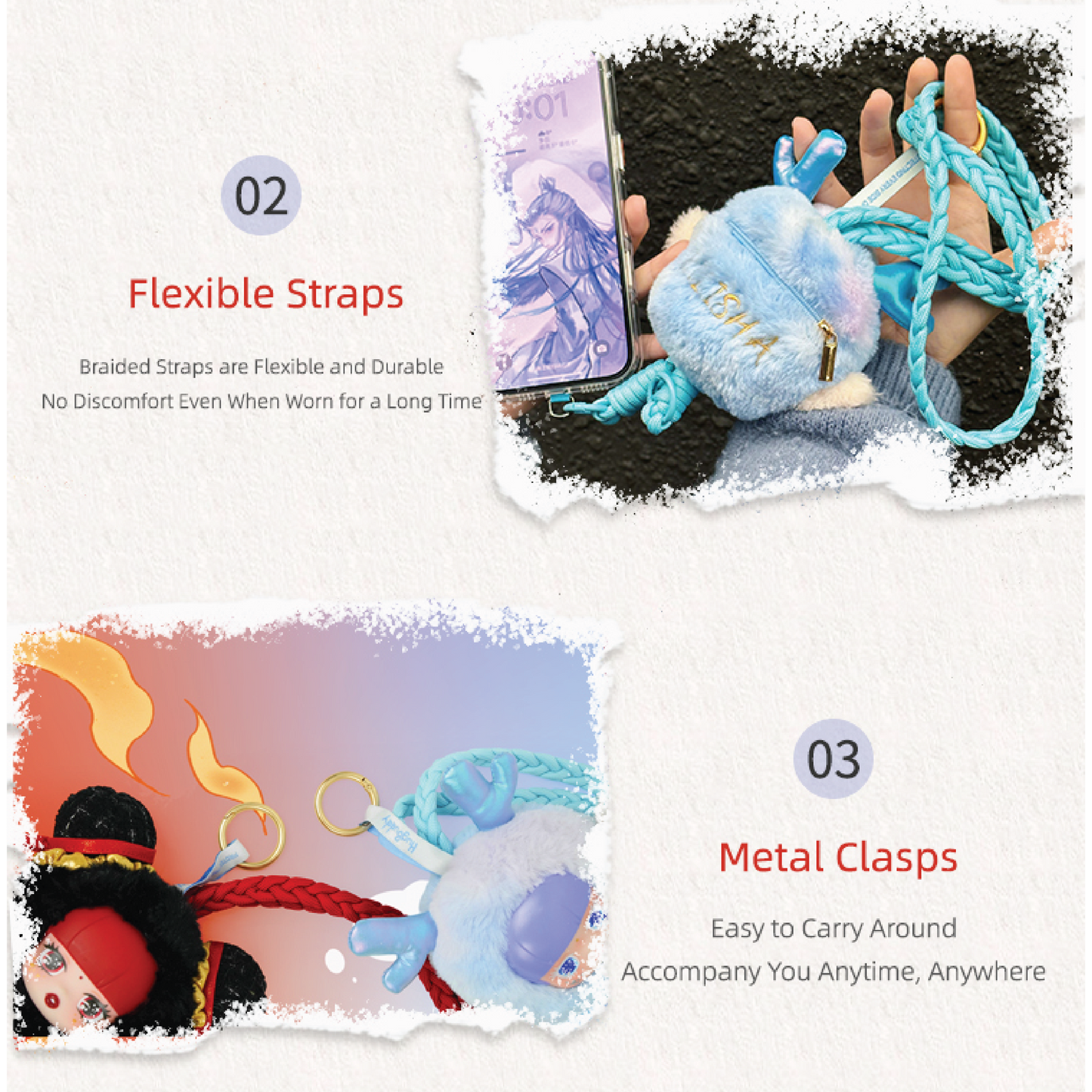 LILISHA Entwined Destinies Phone Strap, Coin Puses, NEZHA