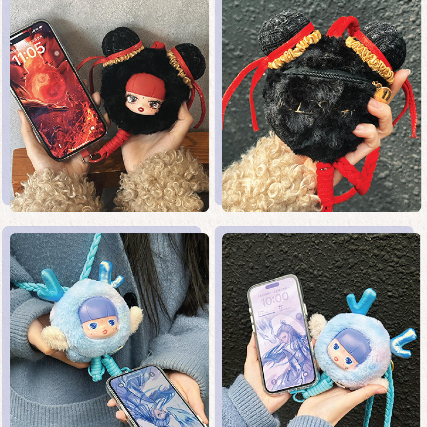 LILISHA Entwined Destinies Phone Strap, Coin Puses, NEZHA
