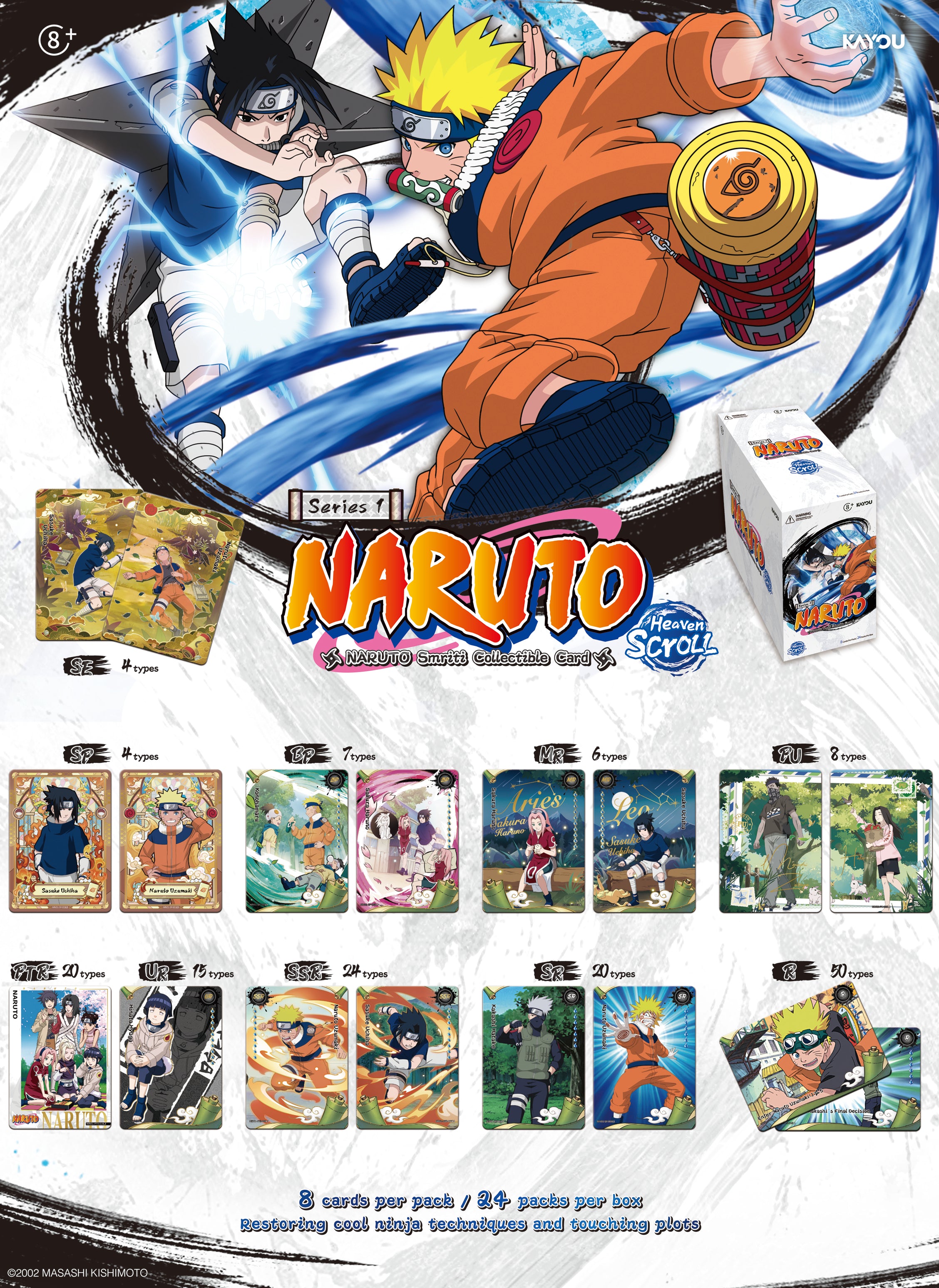 KAYOU NARUTO Smriti Collectible Card - Heaven Scroll English Series 1 - Display Box