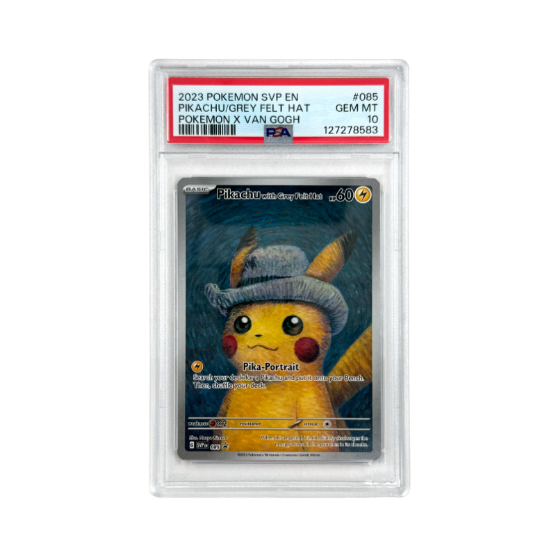 2023 Pokemon SVP English Pikachu/Grey Felt Hat Pokemon X Van Gogh #085 GEM MT PSA 10