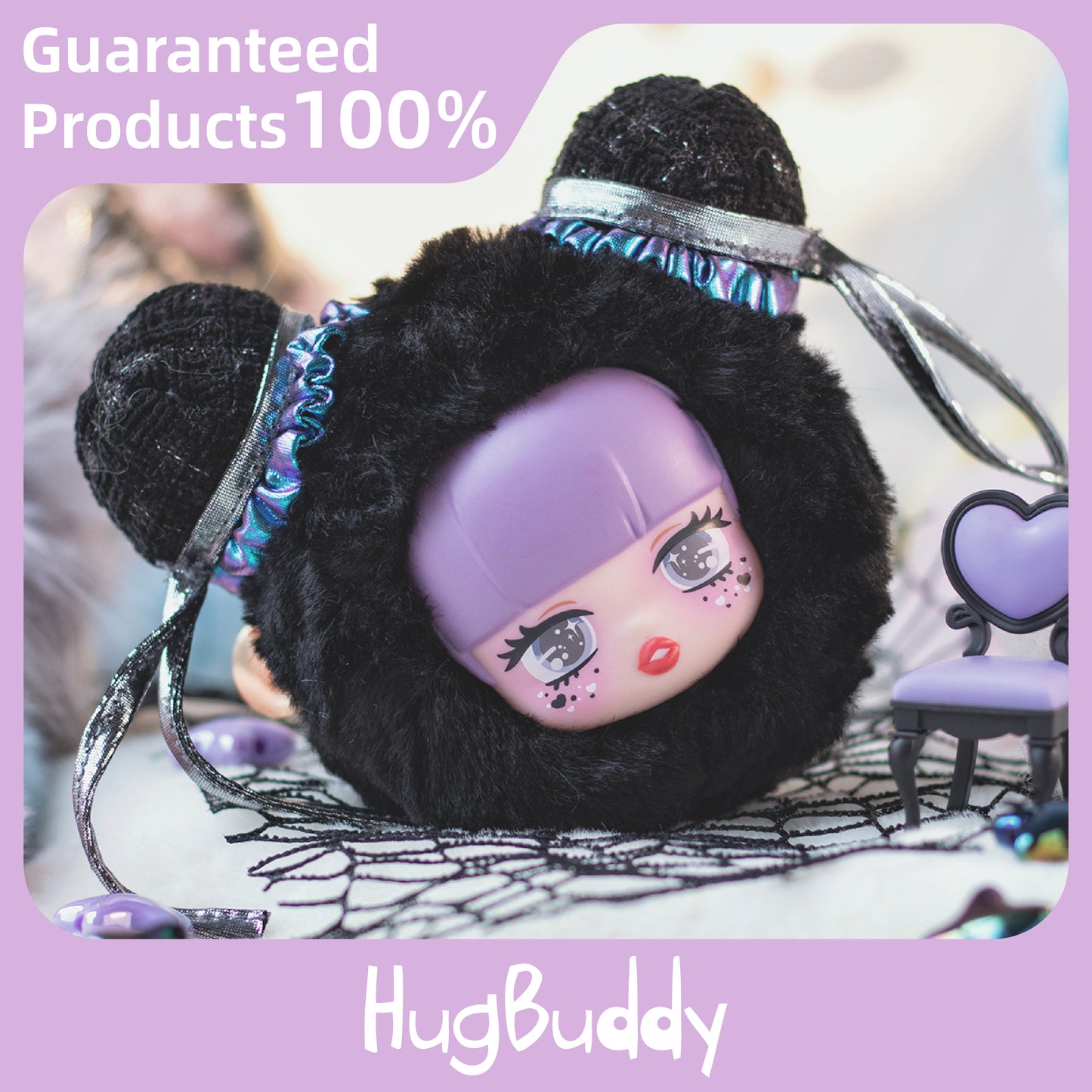 LILISHA Star Show Series Vinyl Face Plush Blind Box - Pendant V2 Airpod Bag Pouch, Keychain, Cute