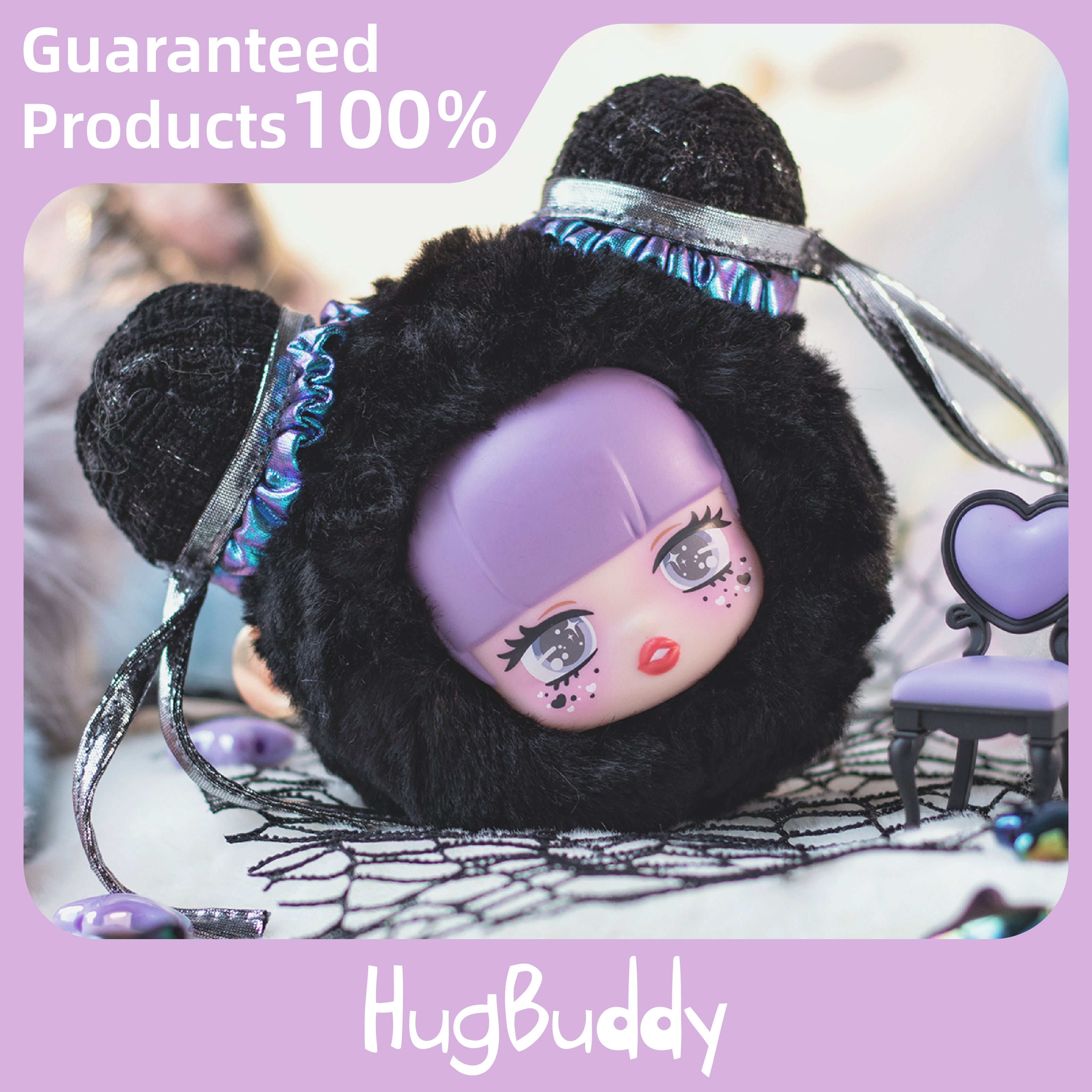 LILISHA Star Show Series Vinyl Face Plush Blind Box - Pendant V2 Airpod Bag Pouch, Keychain, Cute