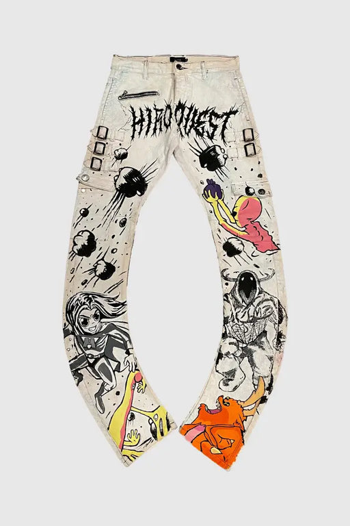 Aoki1Of1 Hiroquest All The Monsters White Jeans #825