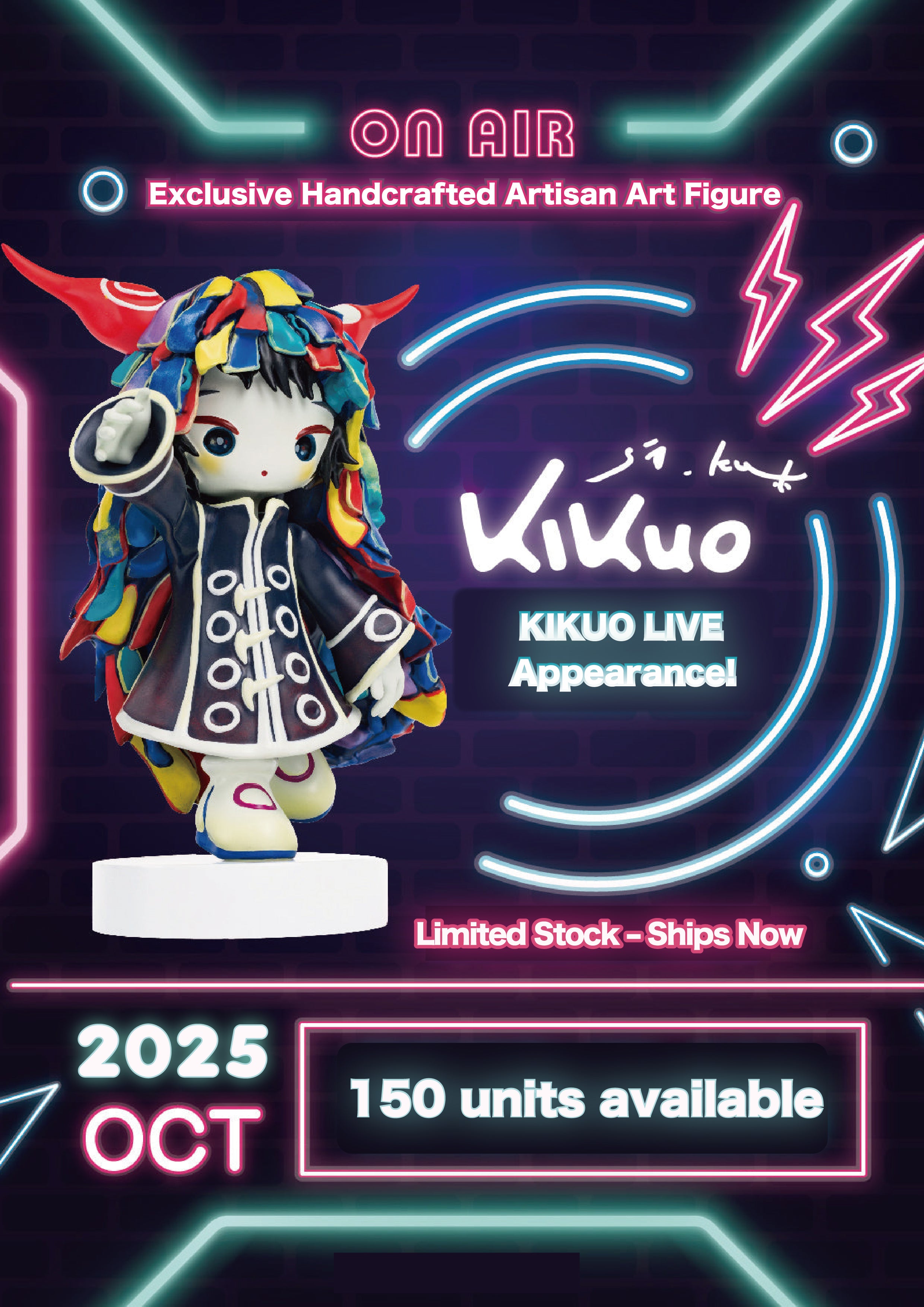 KIKUO×SI_KU.K Limited Edition Hand-Painted Art Sculpture