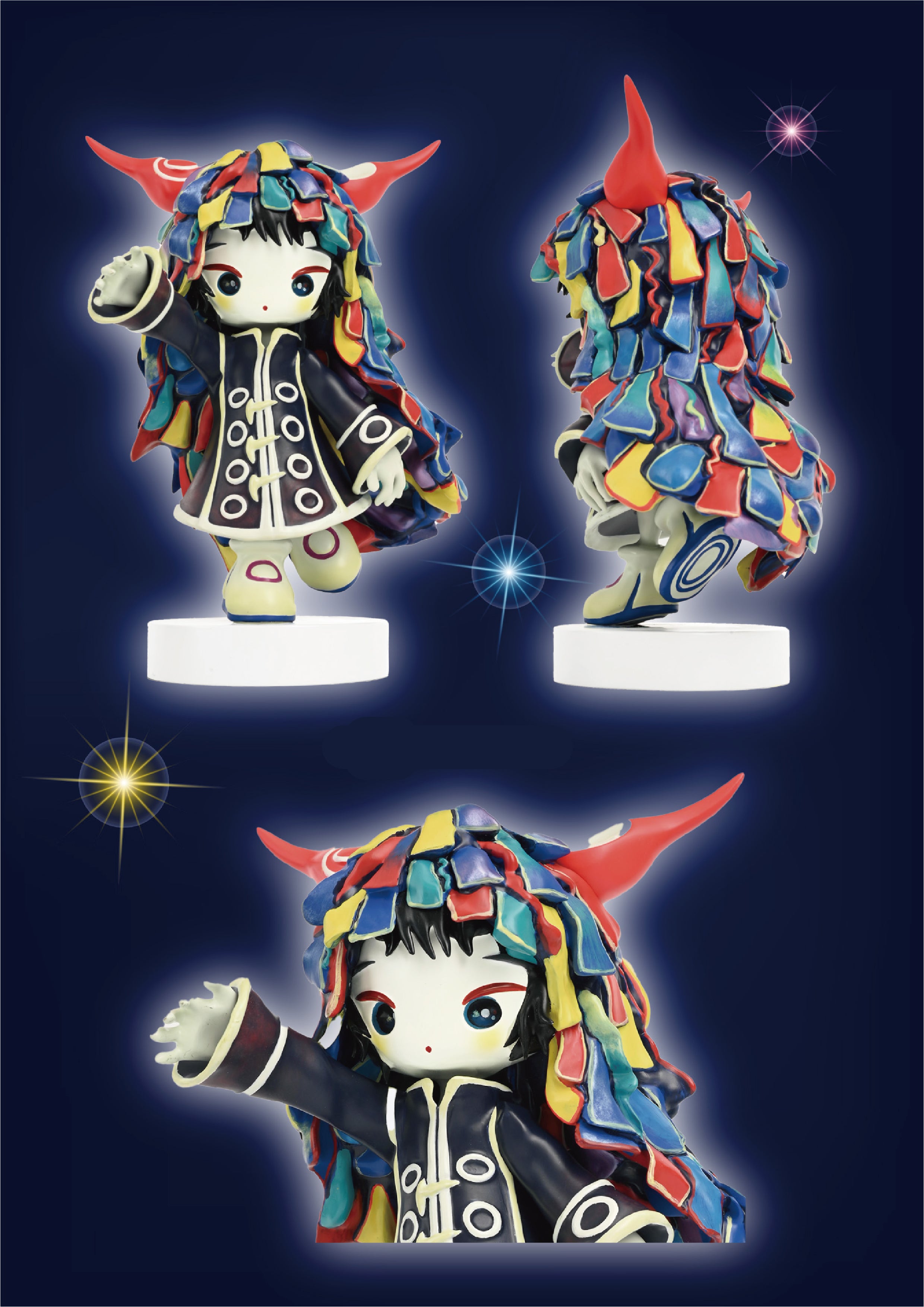 KIKUO×SI_KU.K Limited Edition Hand-Painted Art Sculpture