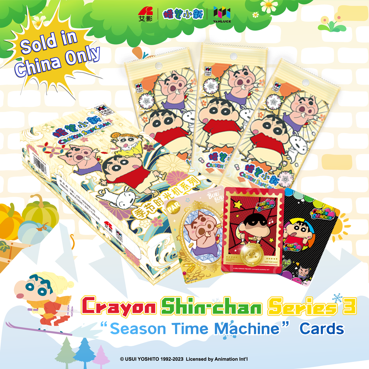 VanLuck Crayon Shin-chan Crystal Ice Series Acrylic Stand Cards & Colleting Cards