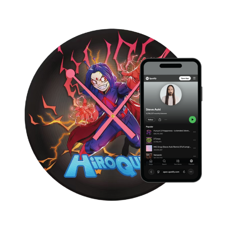 HiROQUEST Vinyl Clock
