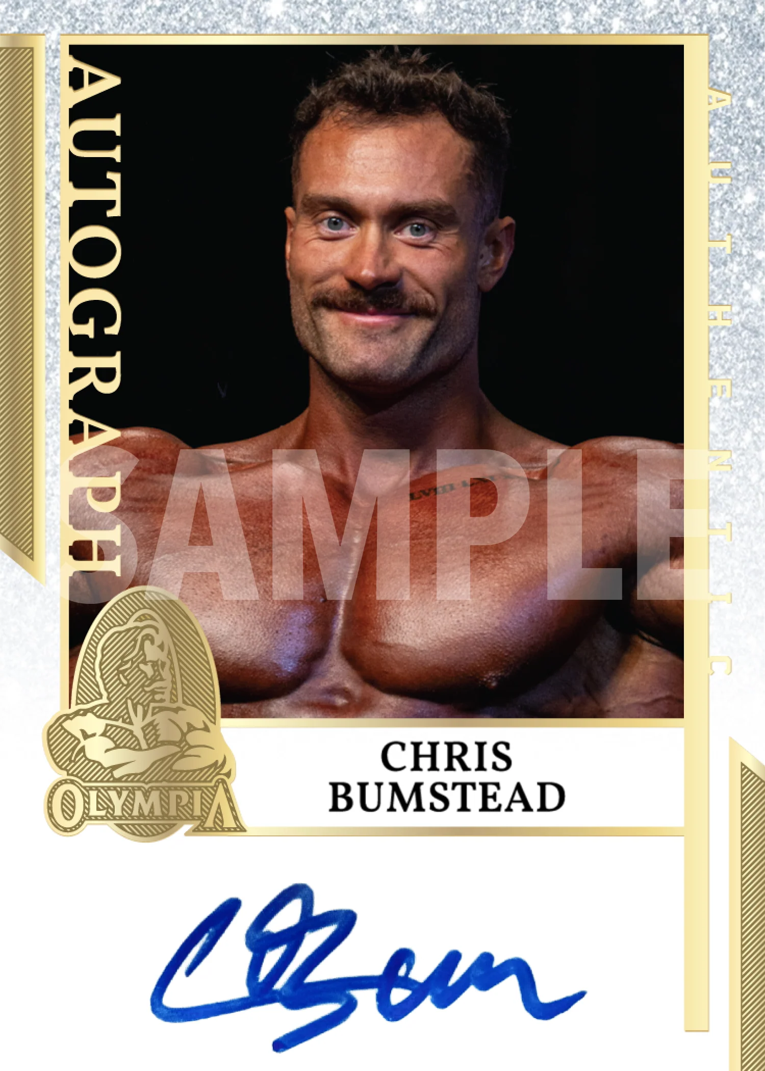 60th Anniversary Olympia Trading Cards, Body Building, Fitness, Mr. Olympia, Chris Bumstead Autograph, Sports Cards