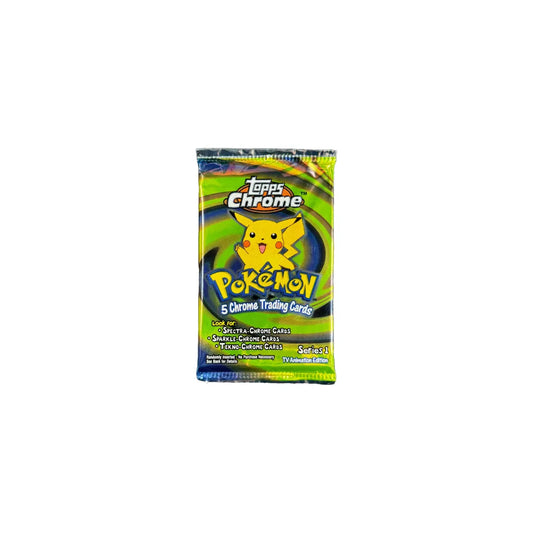 Pokemon English Topps Chrome Series 1 Booster Pack CARDS LIVE OPENING