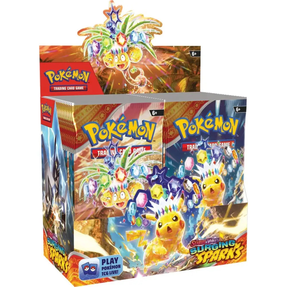 Pokemon English Sv08 Surging Sparks Booster Cards Live Opening Box Card Games