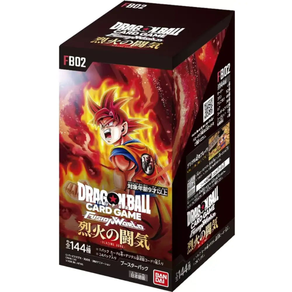 [Sealed]Bandai Dragon Ball Super Japanese Fusion World Fb02 Blazing Aura Booster Box Trading Cards